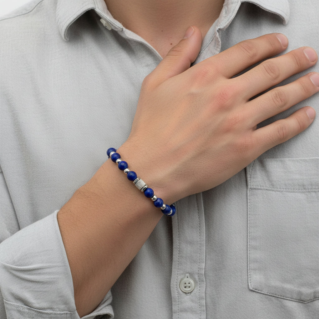 Bracciale in lapislazzuli naturale 5x5 mm SharifaCrystals®