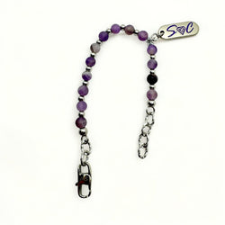 Bracciale Ametista levigata Sharifa Crystals