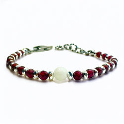 Bracciale Granato e Adularia Sharifa Crystals