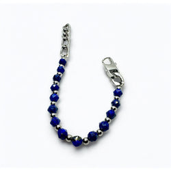 Bracciale Lapislazzuli Sfaccettato – Acciaio Inox Sharifa Crystals
