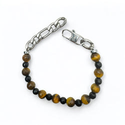 Bracciale in Occhio di Tigre e Onice Sfaccettato Sharifa Crystals