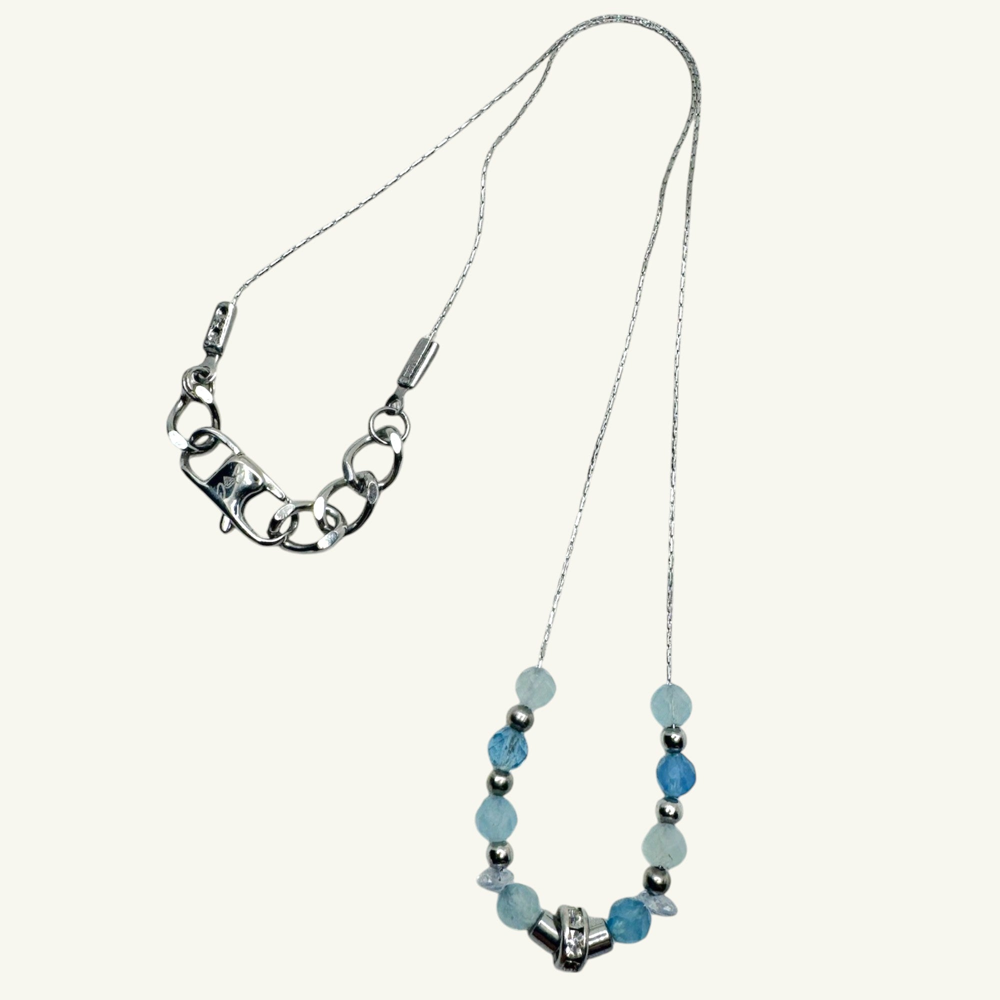 Choker acquamarina Sharifa Crystals