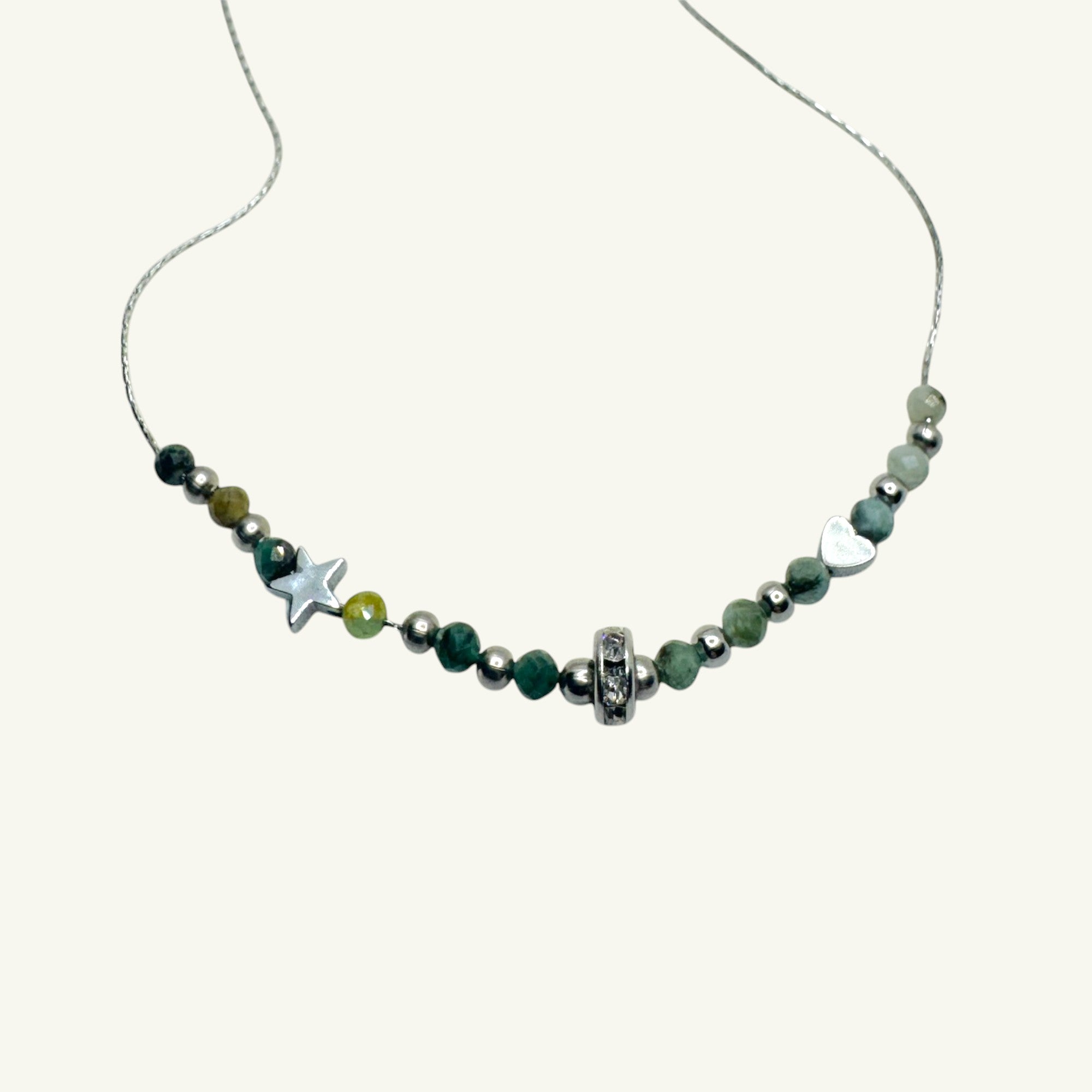 Choker smeraldo Sharifa Crystals