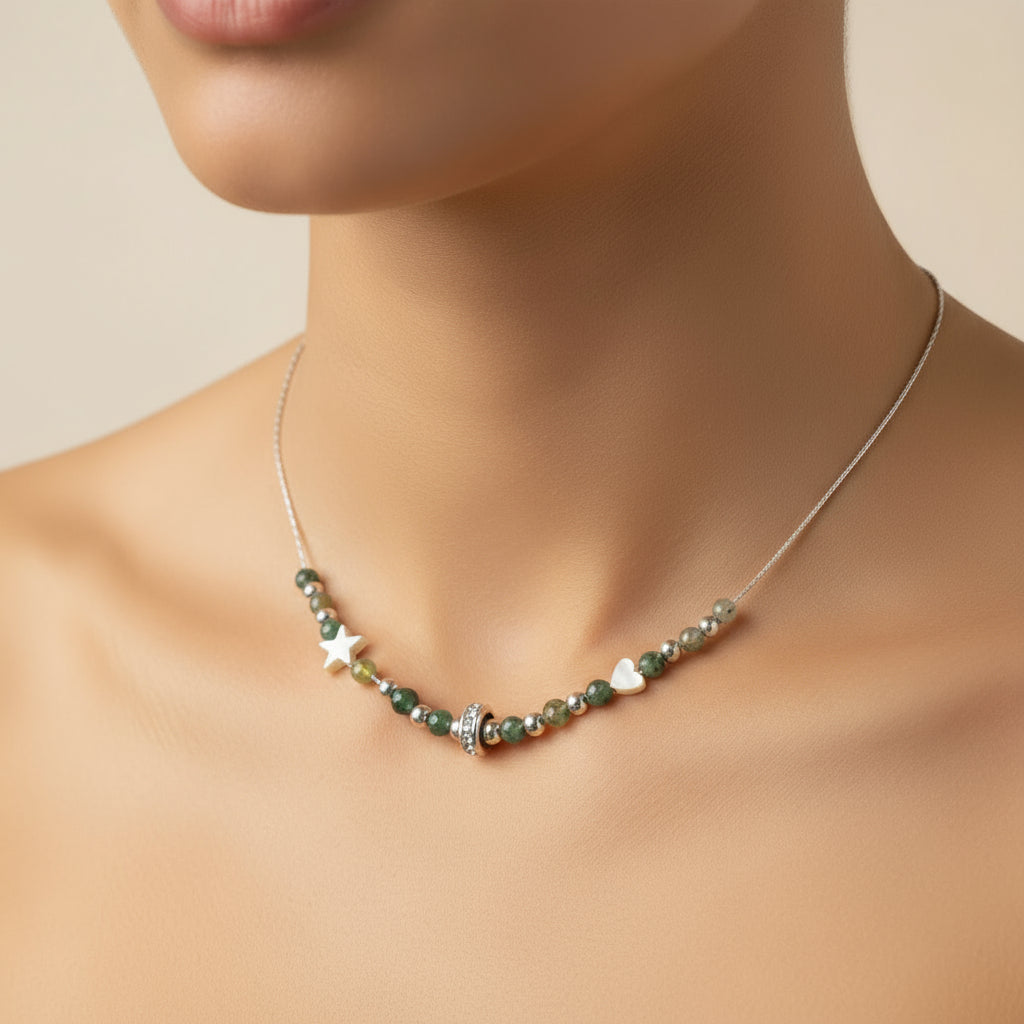Choker smeraldo Sharifa Crystals