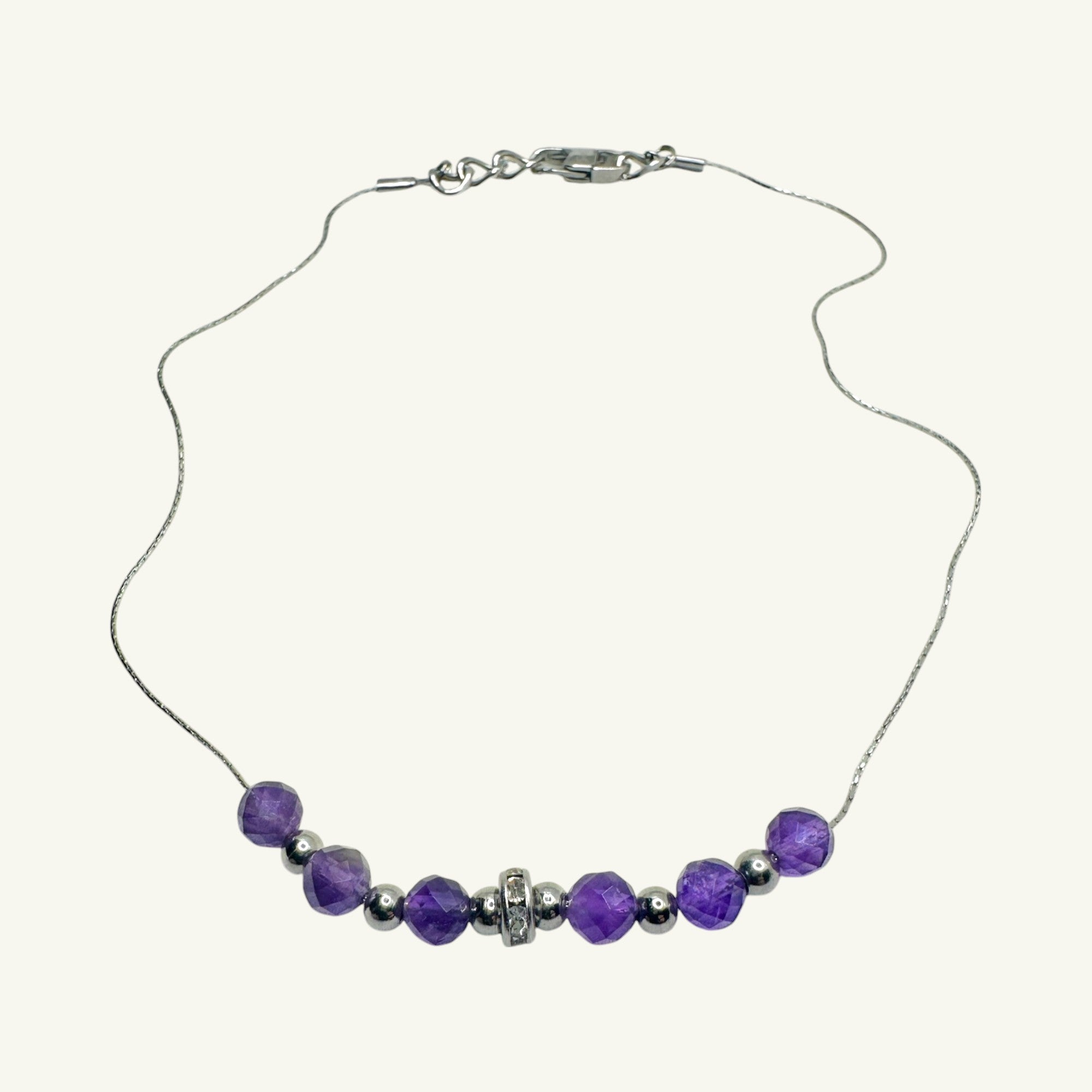 Choker ametista Sharifa Crystals