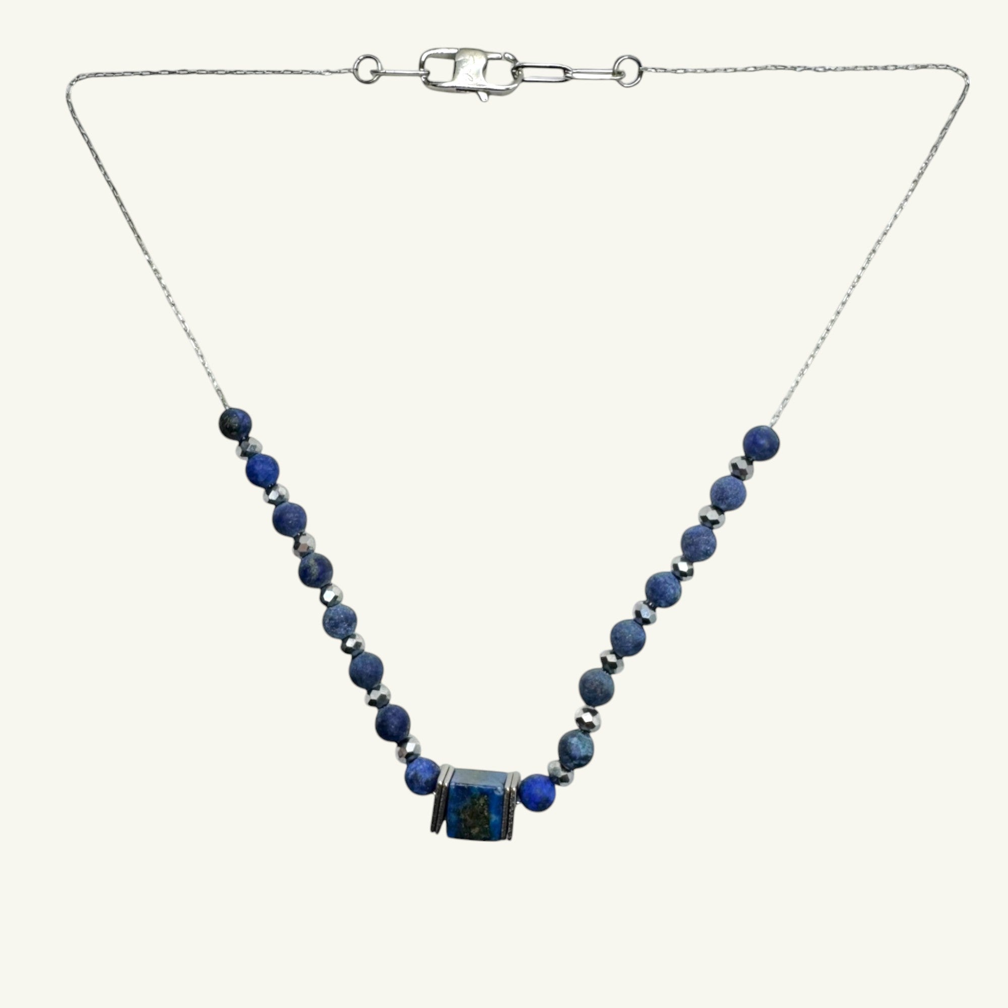 Collana lapislazzuli 5x5 mm Sharifa Crystals
