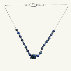 Collana lapislazzuli 5x5 mm Sharifa Crystals