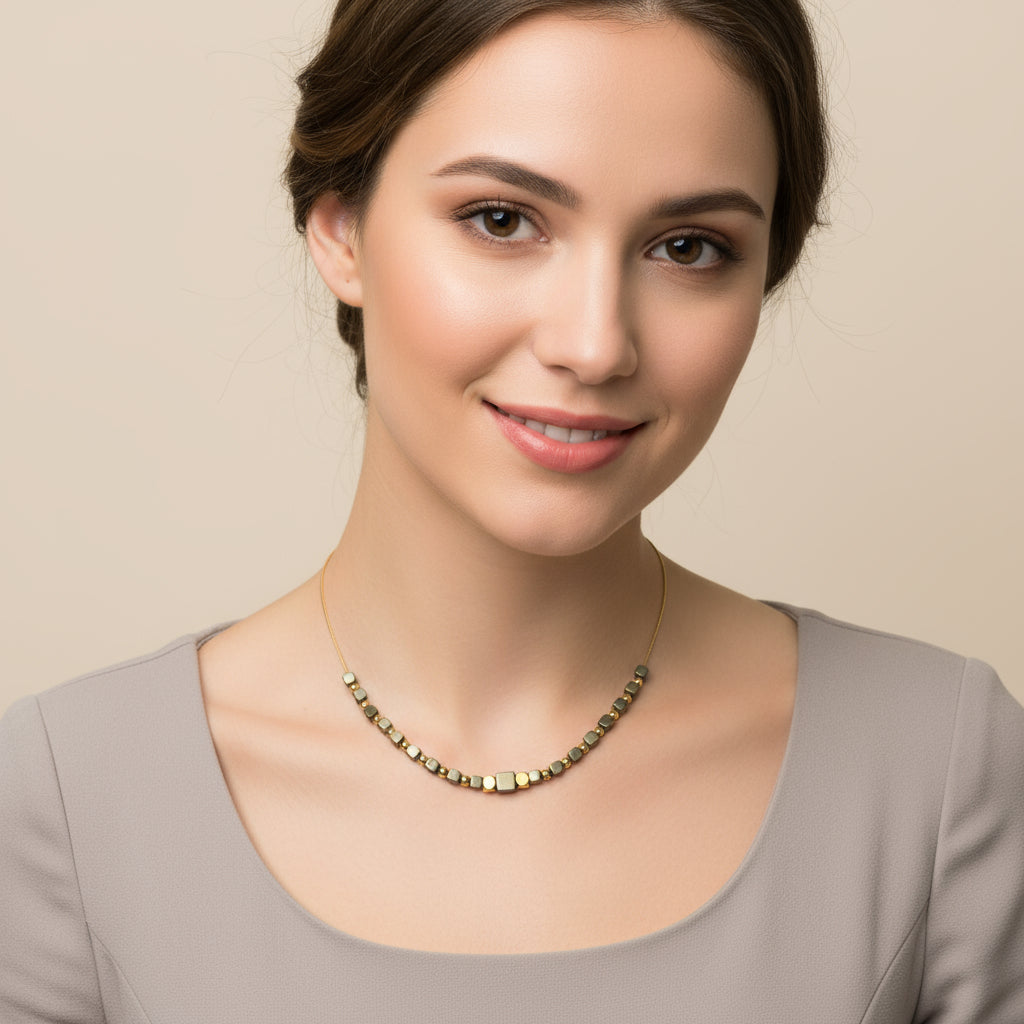 Collana pirite gold Sharifa Crystals