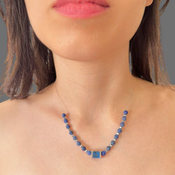Collana lapislazzuli 5x5 mm Sharifa Crystals