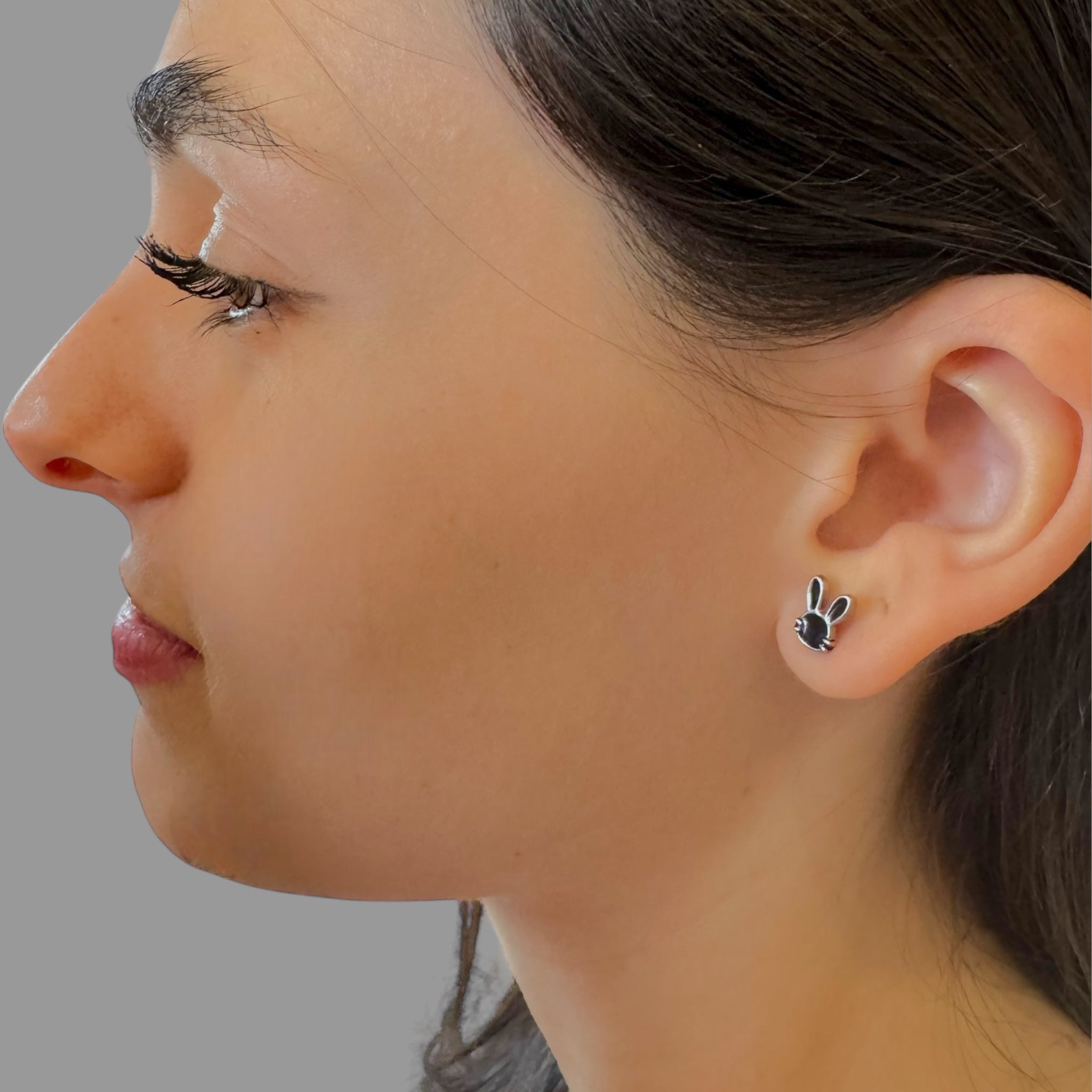 Orecchini coniglietto nero Sharifa Crystals