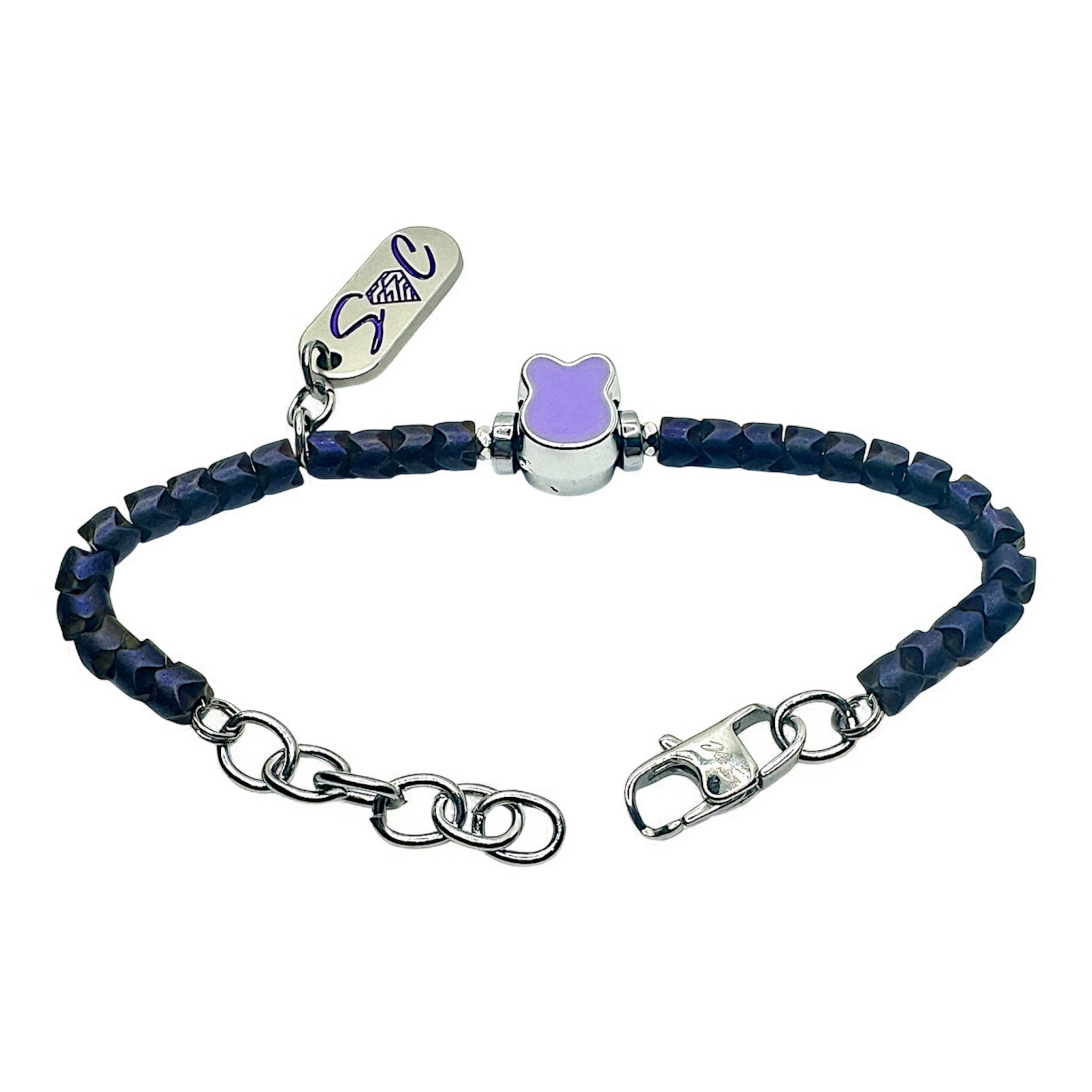 Bracciale ematite viola Sharifa Crystals