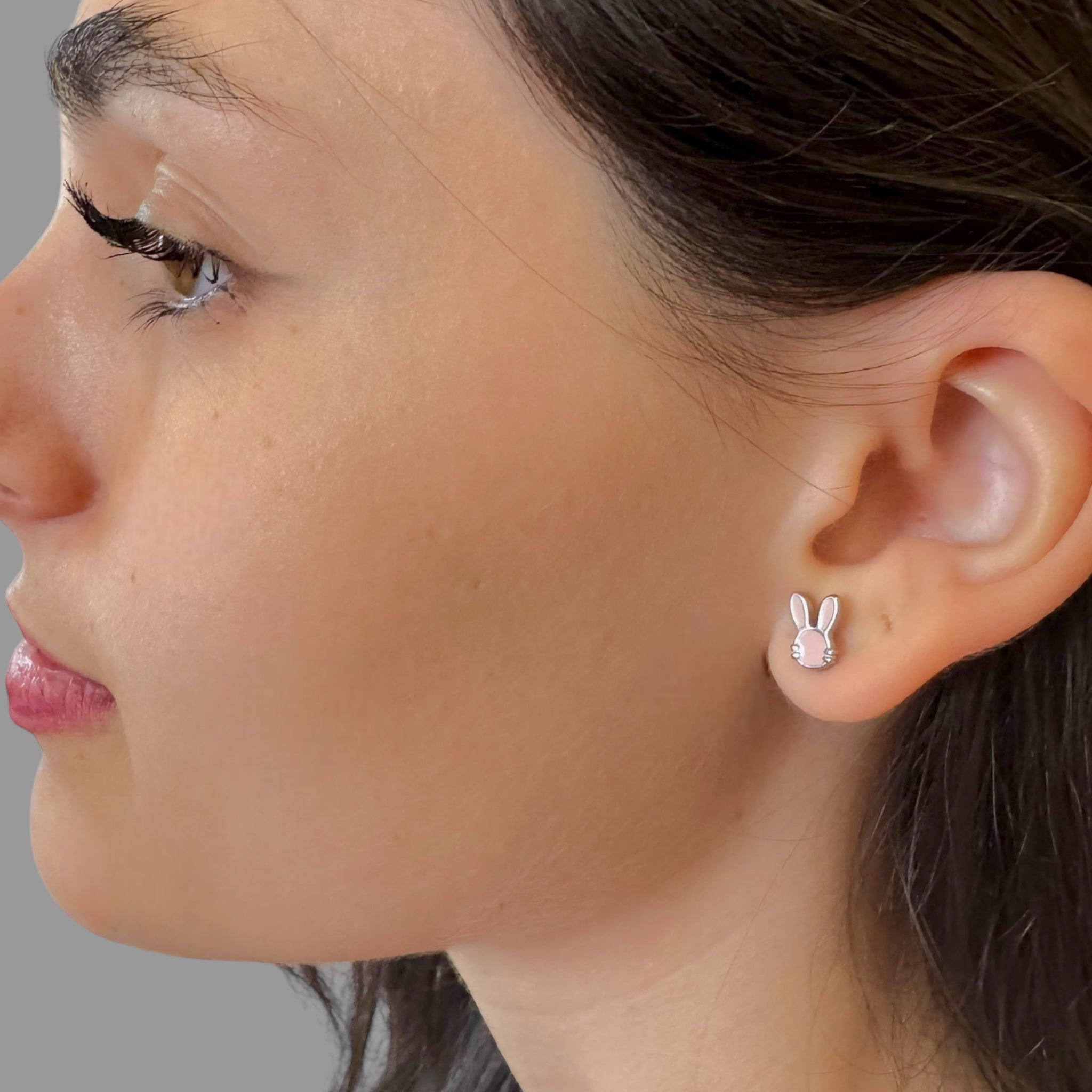 Orecchini coniglietto rosa Sharifa Crystals