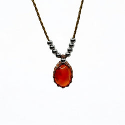 Collana corniola 20x14mm Sharifa Crystals
