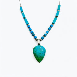 Collana crisocolla 21x17mm Sharifa Crystals
