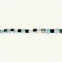 Bracciale acquamarina sfaccettata Sharifa Crystals