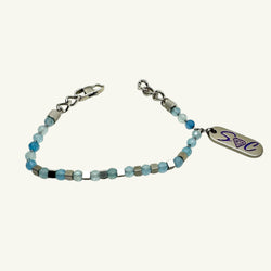 Bracciale acquamarina sfaccettata Sharifa Crystals