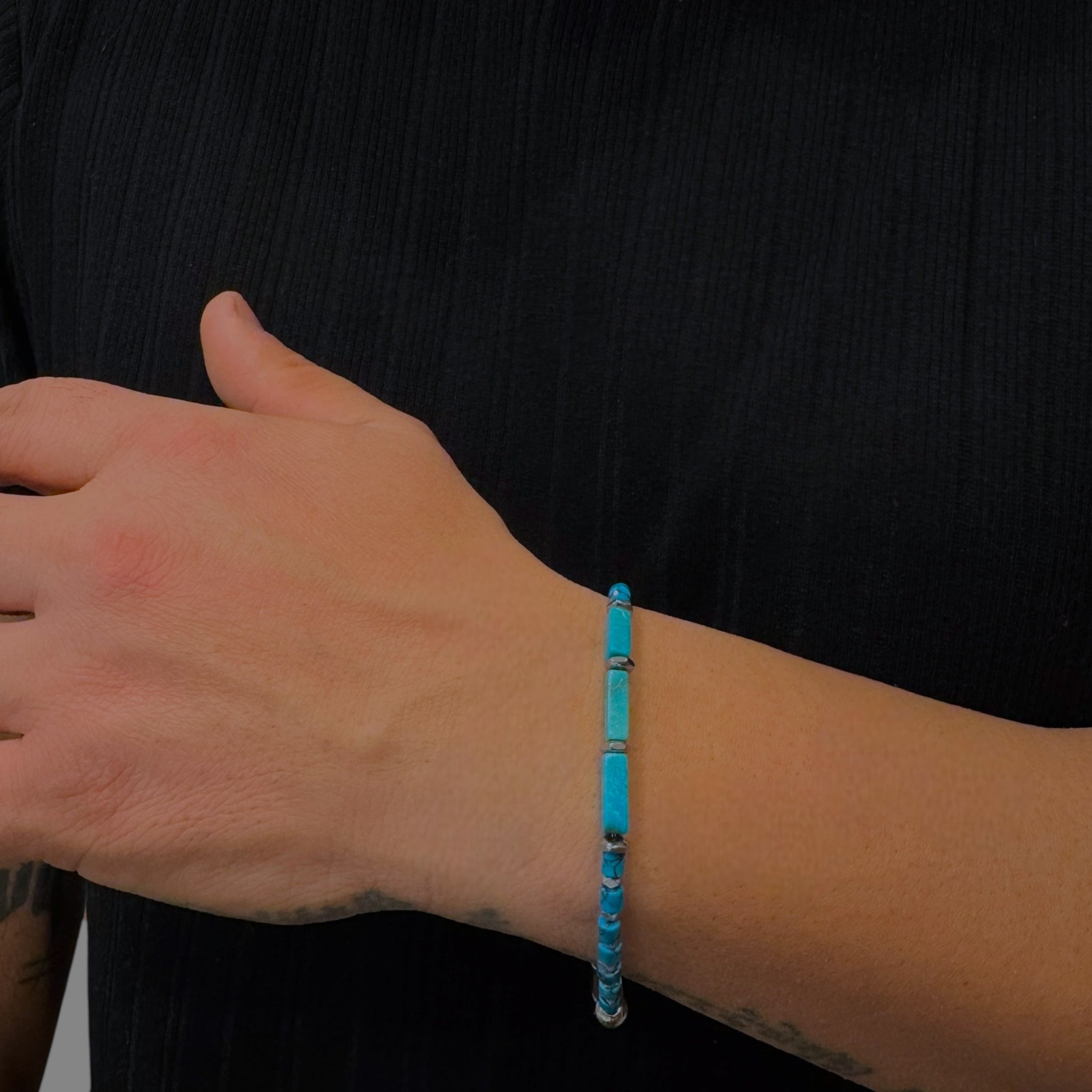 Bracciale pasta di turchese e howlite Sharifa Crystals