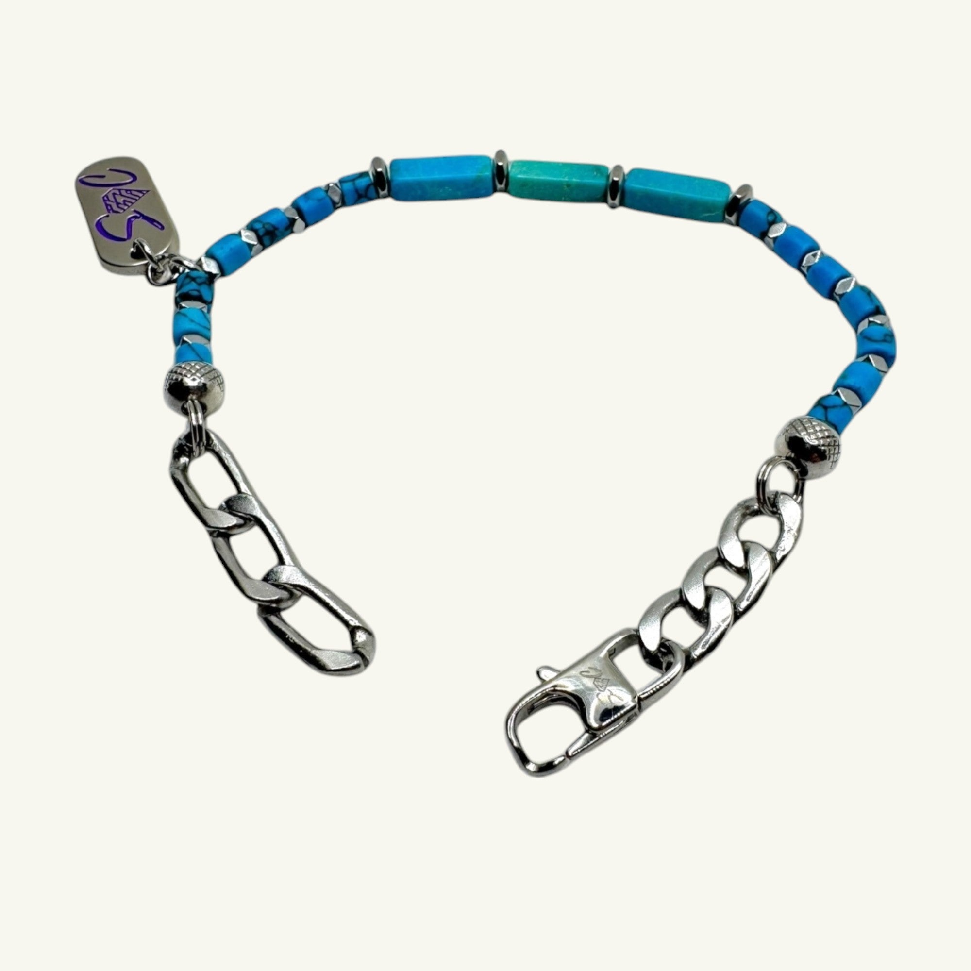 Bracciale pasta di turchese e howlite Sharifa Crystals