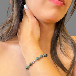 Bracciale smeraldo sfaccettato Sharifa Crystals