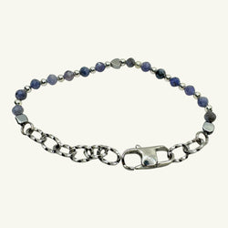 Bracciale tanzanite con sfere arg925 Sharifa Crystals