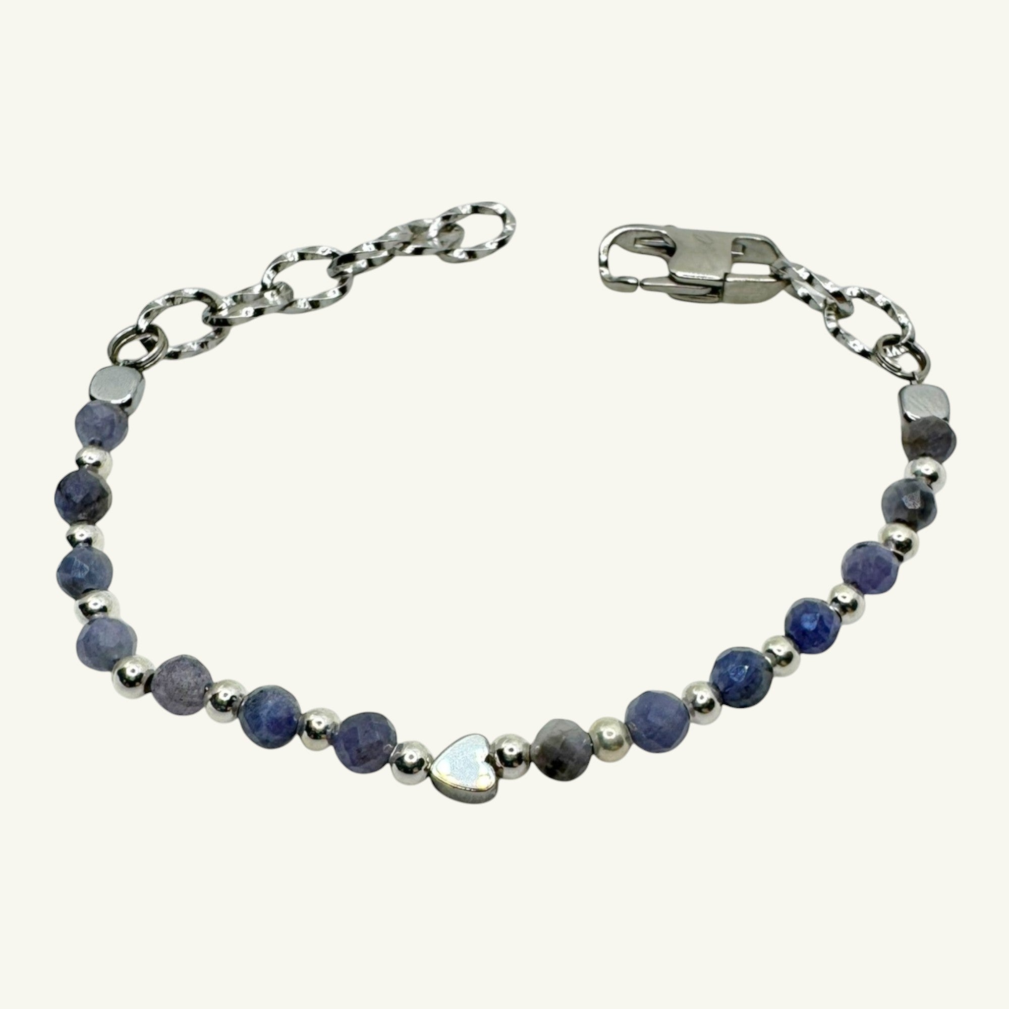 Bracciale tanzanite con sfere arg925 Sharifa Crystals