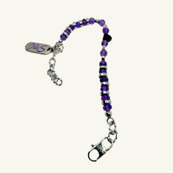 Bracciale ametista sfaccettata con cuori Sharifa Crystals