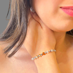 Bracciale Quarzo citrino 6x5mm Sharifa Crystals