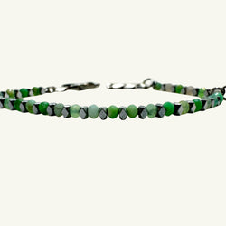 Bracciale crisoprasio sfaccettato 3x3 mm Sharifa Crystals