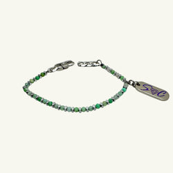 Bracciale crisoprasio sfaccettato 3x3 mm Sharifa Crystals