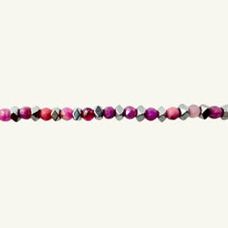 Bracciale radice di rubino sfaccettato Sharifa Crystals