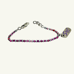 Bracciale radice di rubino sfaccettato Sharifa Crystals