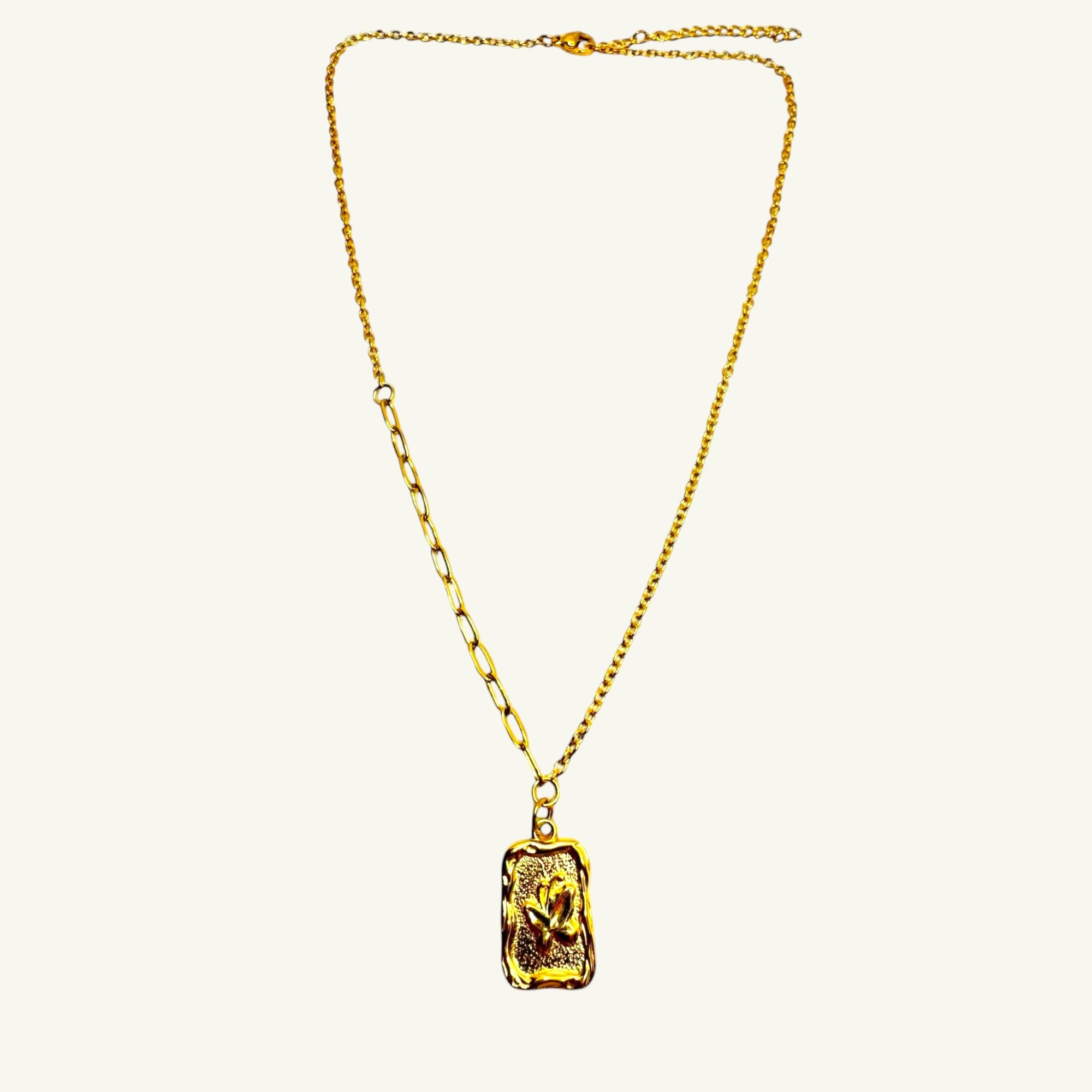 Collana farfallina dorata Sharifa Crystals