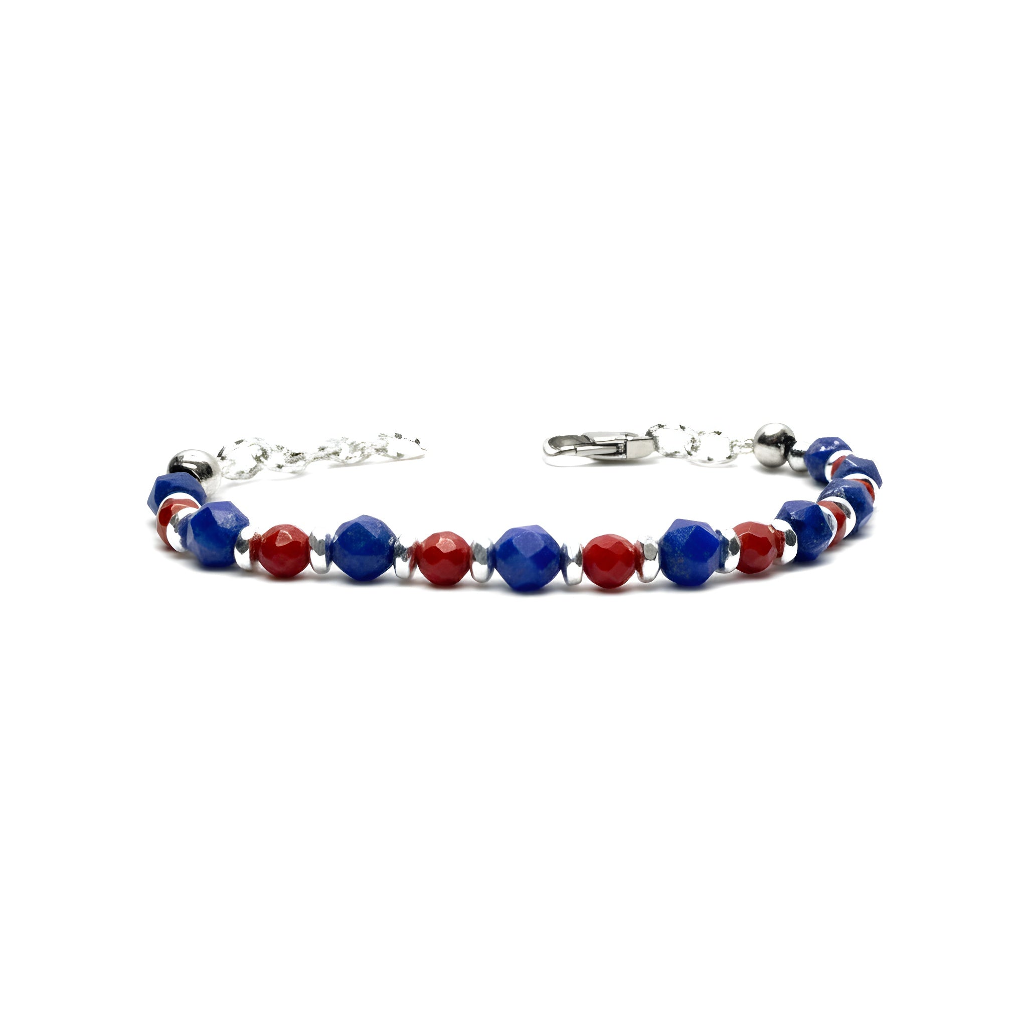 gioiello artigianale cromia rossa blu donna sharifacrystals