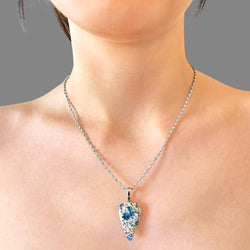 Collana granito k2 con azzurrite 27x17 mm Sharifa Crystals