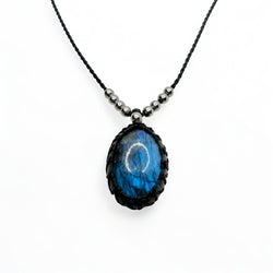 Collana labradorite 24x19 Sharifa Crystals