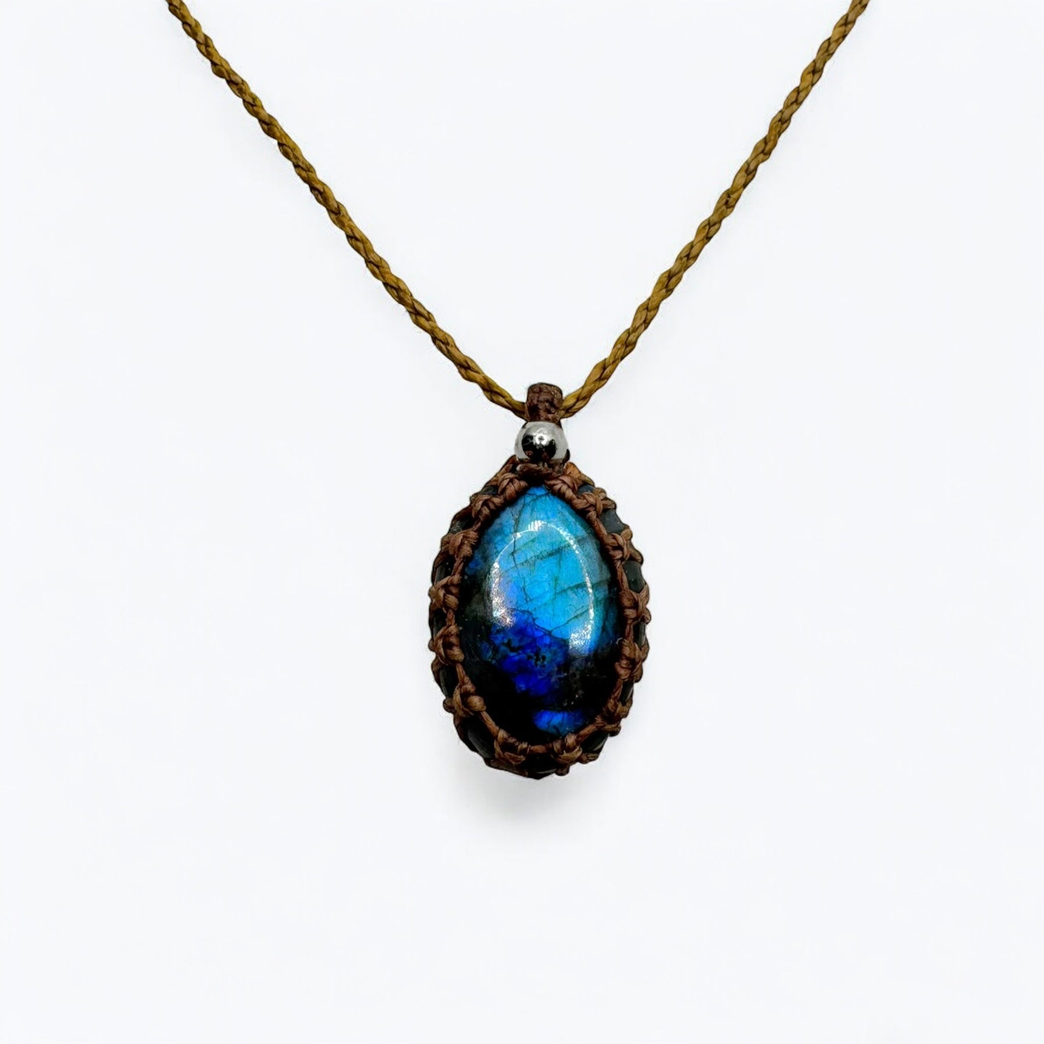 Collana labradorite 19x15mm Sharifa Crystals