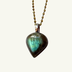 Collana labradorite 21x20 mm Sharifa Crystals