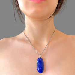 Collana lapislazzuli 43x20 mm Sharifa Crystals