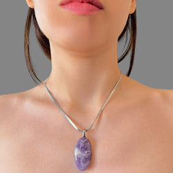 Collana lepidolite 39x21 mm Sharifa Crystals