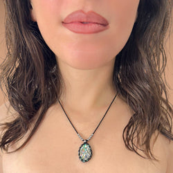 Collana madreperla 25x20mm Sharifa Crystals