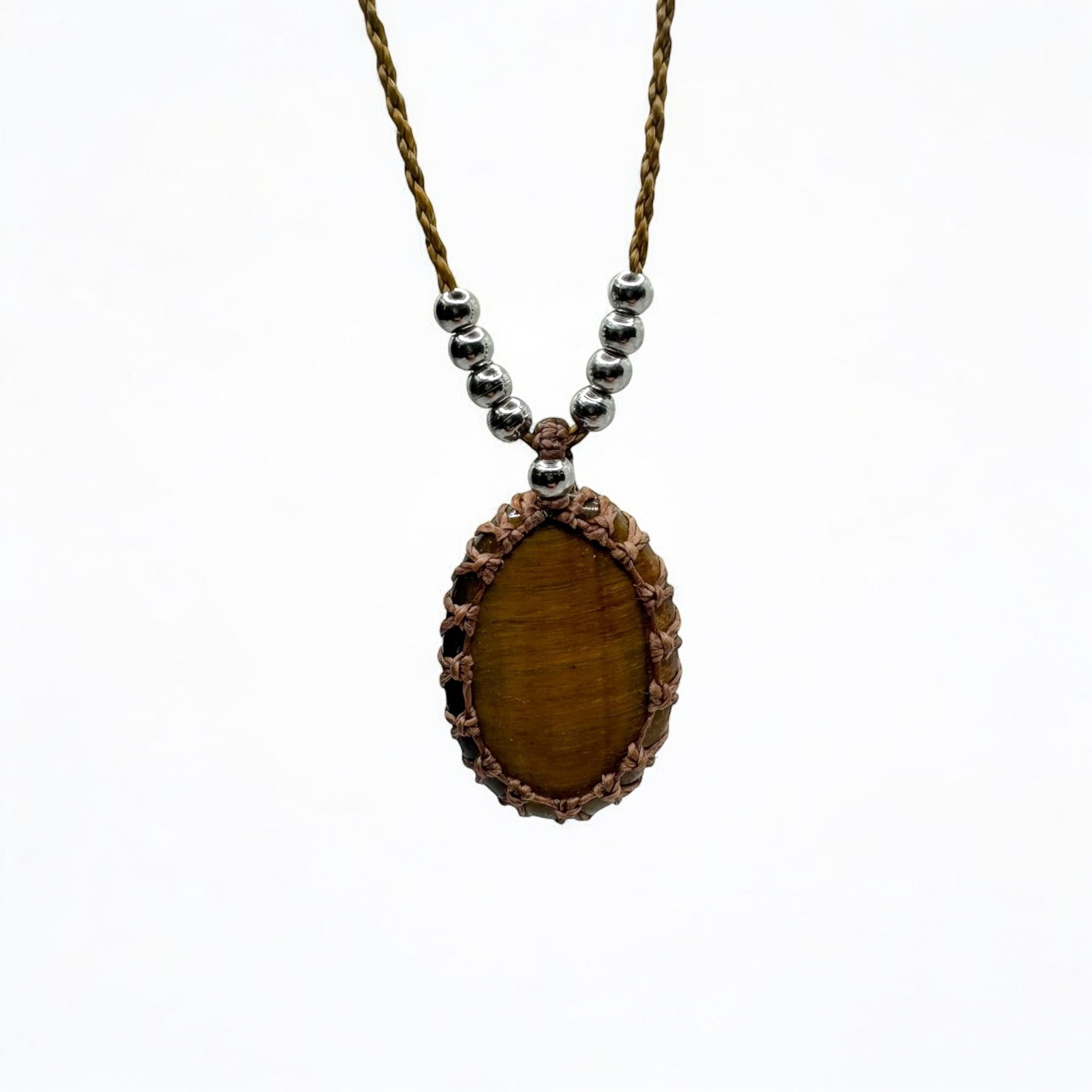 Collana occhio di tigre 24x19mm Sharifa Crystals