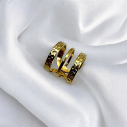 Anello arco, placcato oro e regolabile
