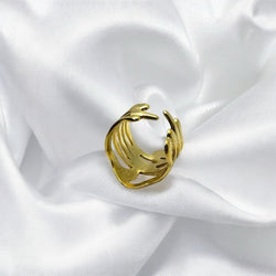Anello aster gold regolabile Sharifa Crystals