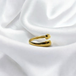 Anello lumia gold regolabile Sharifa Crystals