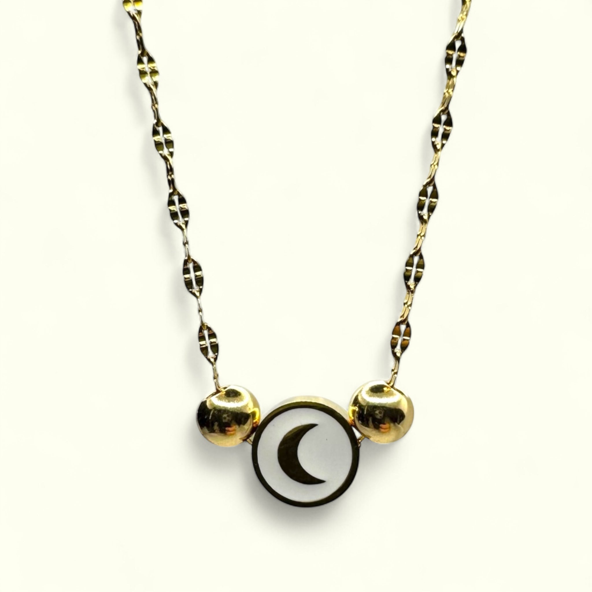 Collana mezza luna Yellow Sharifa Crystals