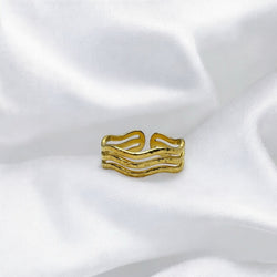 Anello marea gold regolabile Sharifa Crystals
