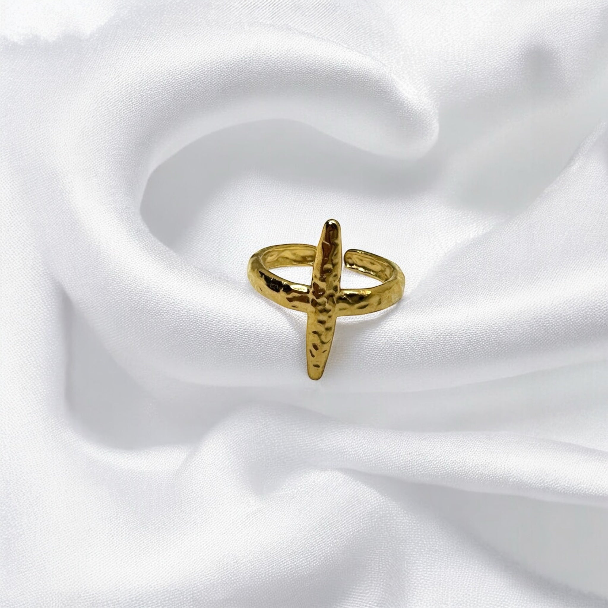 Anello orion gold regolabile Sharifa Crystals