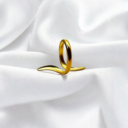 Anello scudo gold regolabile Sharifa Crystals