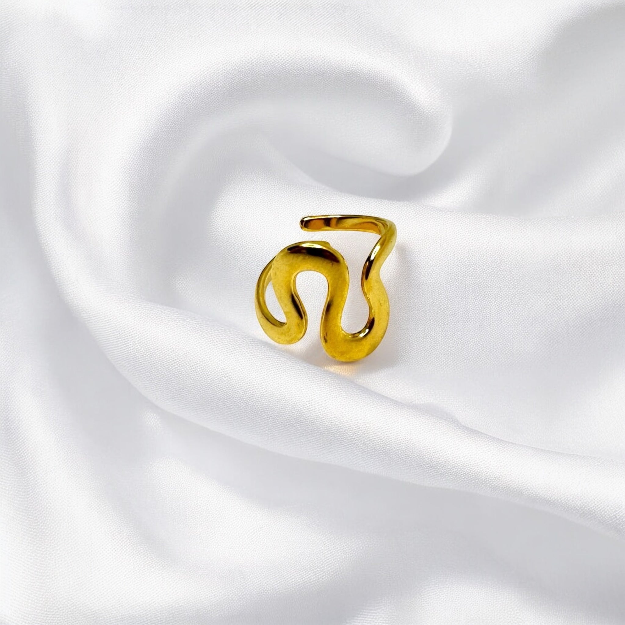 Anello spira gold regolabile Sharifa Crystals