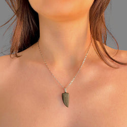 Collana ossidiana oro 22x11 mm Sharifa Crystals
